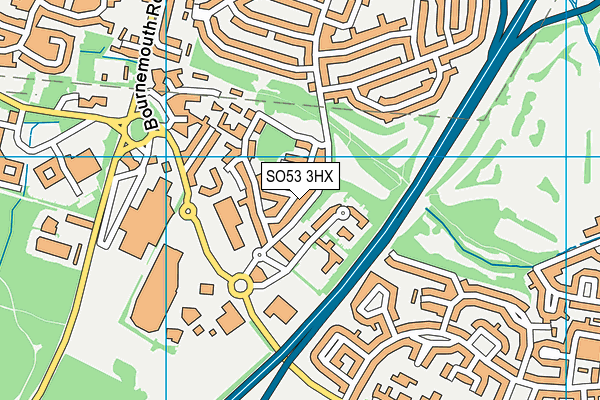 SO53 3HX map - OS VectorMap District (Ordnance Survey) SO53 3HX map - OS VectorMap District (Ordnance Survey)