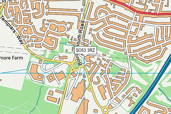 SO53 3RZ map - OS VectorMap District (Ordnance Survey) SO53 3RZ map - OS VectorMap District (Ordnance Survey)