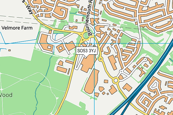 SO53 3YJ map - OS VectorMap District (Ordnance Survey) SO53 3YJ map - OS VectorMap District (Ordnance Survey)