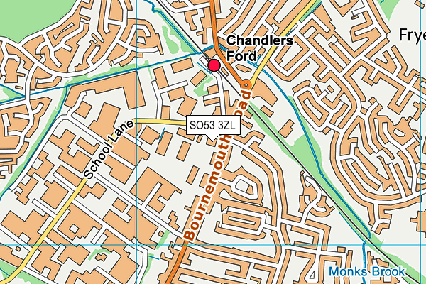 SO53 3ZL map - OS VectorMap District (Ordnance Survey) SO53 3ZL map - OS VectorMap District (Ordnance Survey)