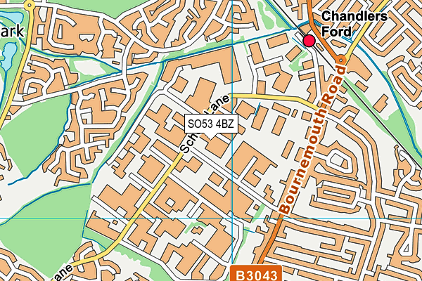 SO53 4BZ map - OS VectorMap District (Ordnance Survey) SO53 4BZ map - OS VectorMap District (Ordnance Survey)