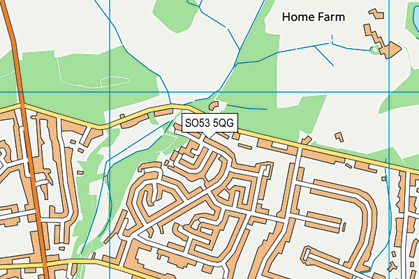 SO53 5QG map - OS VectorMap District (Ordnance Survey) SO53 5QG map - OS VectorMap District (Ordnance Survey)