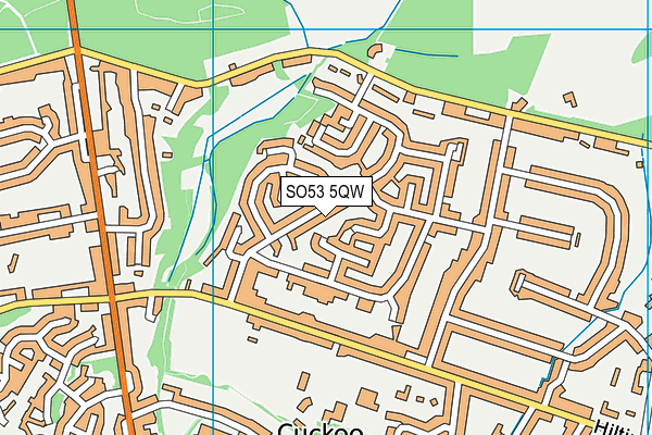 SO53 5QW map - OS VectorMap District (Ordnance Survey) SO53 5QW map - OS VectorMap District (Ordnance Survey)