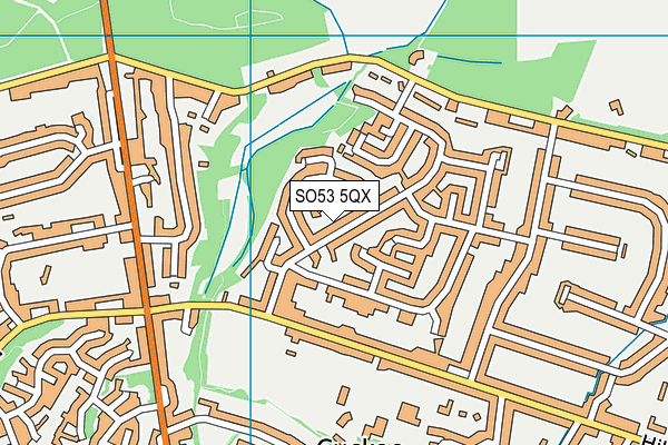 SO53 5QX map - OS VectorMap District (Ordnance Survey) SO53 5QX map - OS VectorMap District (Ordnance Survey)