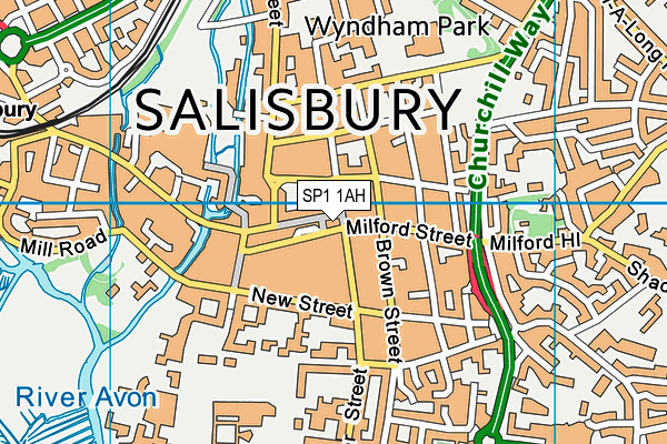 SP1 1AH map - OS VectorMap District (Ordnance Survey) SP1 1AH map - OS VectorMap District (Ordnance Survey)