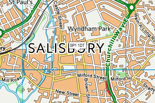 SP1 1DT map - OS VectorMap District (Ordnance Survey) SP1 1DT map - OS VectorMap District (Ordnance Survey)