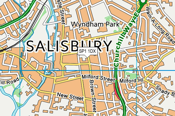 SP1 1DX map - OS VectorMap District (Ordnance Survey) SP1 1DX map - OS VectorMap District (Ordnance Survey)