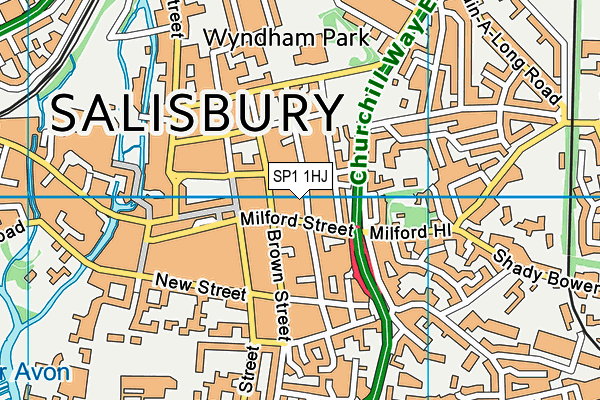 SP1 1HJ map - OS VectorMap District (Ordnance Survey) SP1 1HJ map - OS VectorMap District (Ordnance Survey)