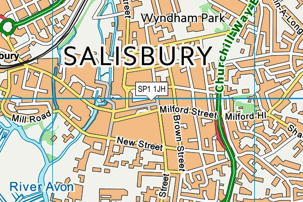 SP1 1JH map - OS VectorMap District (Ordnance Survey) SP1 1JH map - OS VectorMap District (Ordnance Survey)