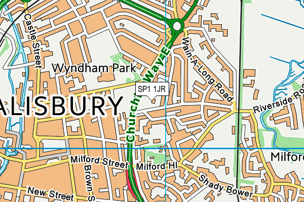SP1 1JR map - OS VectorMap District (Ordnance Survey) SP1 1JR map - OS VectorMap District (Ordnance Survey)