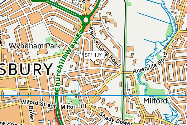 SP1 1JY map - OS VectorMap District (Ordnance Survey) SP1 1JY map - OS VectorMap District (Ordnance Survey)
