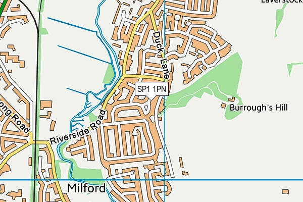SP1 1PN map - OS VectorMap District (Ordnance Survey)