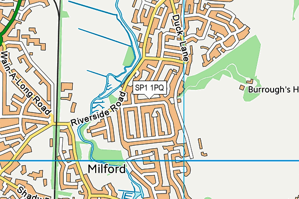 SP1 1PQ map - OS VectorMap District (Ordnance Survey) SP1 1PQ map - OS VectorMap District (Ordnance Survey)