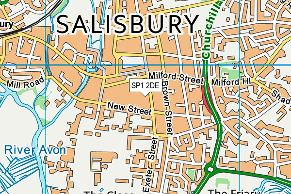 SP1 2DE map - OS VectorMap District (Ordnance Survey) SP1 2DE map - OS VectorMap District (Ordnance Survey)