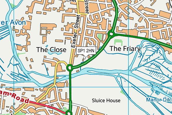 SP1 2HN map - OS VectorMap District (Ordnance Survey) SP1 2HN map - OS VectorMap District (Ordnance Survey)