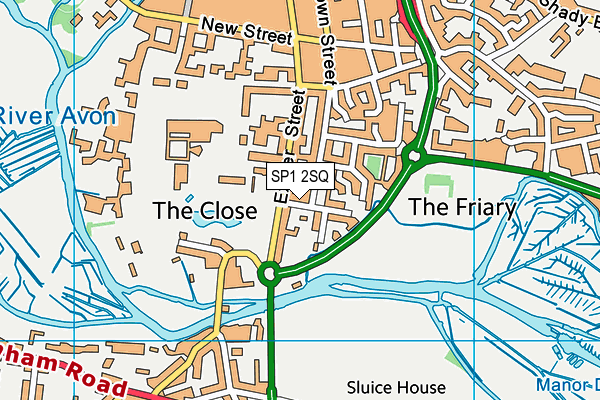 SP1 2SQ map - OS VectorMap District (Ordnance Survey) SP1 2SQ map - OS VectorMap District (Ordnance Survey)