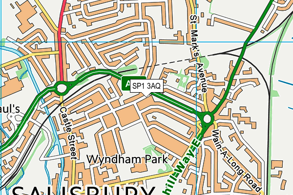 SP1 3AQ map - OS VectorMap District (Ordnance Survey) SP1 3AQ map - OS VectorMap District (Ordnance Survey)