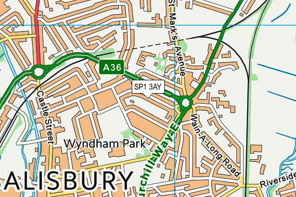 SP1 3AY map - OS VectorMap District (Ordnance Survey) SP1 3AY map - OS VectorMap District (Ordnance Survey)