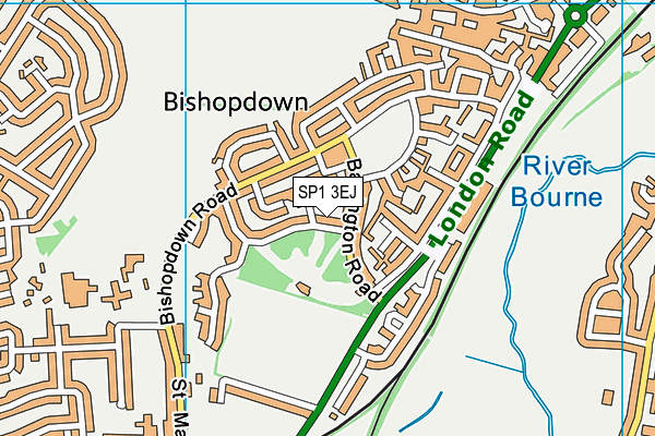 SP1 3EJ map - OS VectorMap District (Ordnance Survey) SP1 3EJ map - OS VectorMap District (Ordnance Survey)