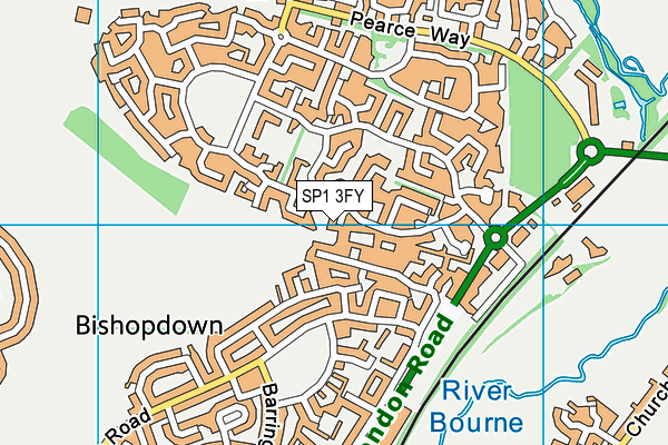SP1 3FY map - OS VectorMap District (Ordnance Survey) SP1 3FY map - OS VectorMap District (Ordnance Survey)
