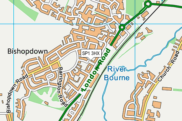 SP1 3HX map - OS VectorMap District (Ordnance Survey) SP1 3HX map - OS VectorMap District (Ordnance Survey)