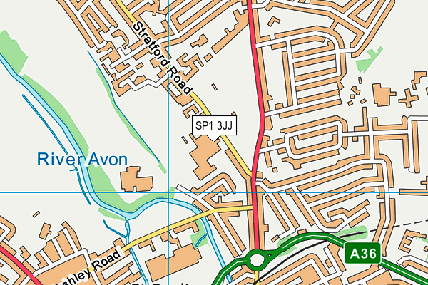 SP1 3JJ map - OS VectorMap District (Ordnance Survey) SP1 3JJ map - OS VectorMap District (Ordnance Survey)