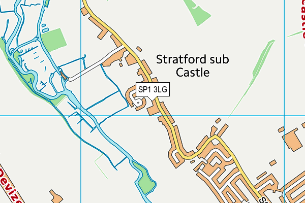 SP1 3LG map - OS VectorMap District (Ordnance Survey) SP1 3LG map - OS VectorMap District (Ordnance Survey)