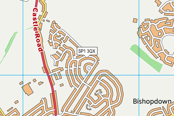 SP1 3QX map - OS VectorMap District (Ordnance Survey) SP1 3QX map - OS VectorMap District (Ordnance Survey)