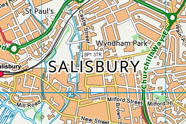 SP1 3TR map - OS VectorMap District (Ordnance Survey) SP1 3TR map - OS VectorMap District (Ordnance Survey)