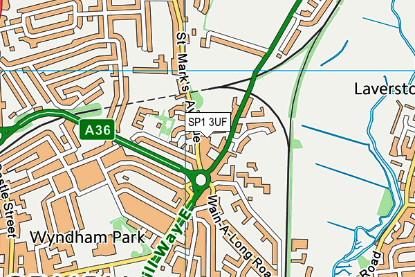 SP1 3UF map - OS VectorMap District (Ordnance Survey) SP1 3UF map - OS VectorMap District (Ordnance Survey)