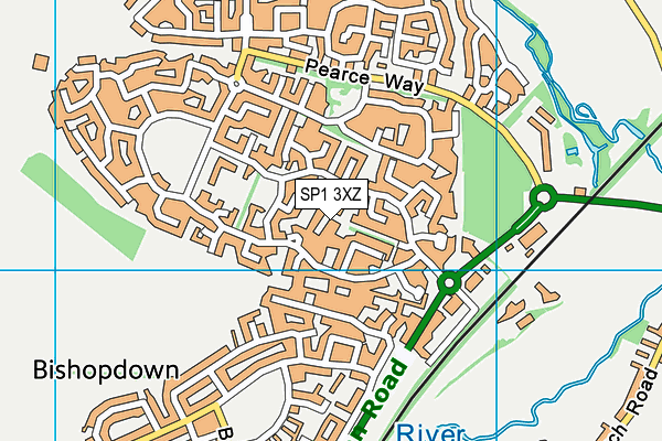 SP1 3XZ map - OS VectorMap District (Ordnance Survey) SP1 3XZ map - OS VectorMap District (Ordnance Survey)