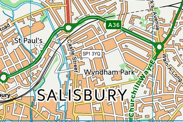 SP1 3YQ map - OS VectorMap District (Ordnance Survey) SP1 3YQ map - OS VectorMap District (Ordnance Survey)