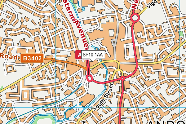 SP10 1AA map - OS VectorMap District (Ordnance Survey) SP10 1AA map - OS VectorMap District (Ordnance Survey)