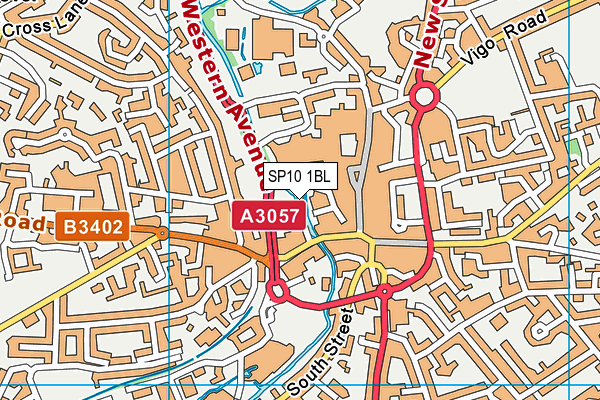 SP10 1BL map - OS VectorMap District (Ordnance Survey) SP10 1BL map - OS VectorMap District (Ordnance Survey)