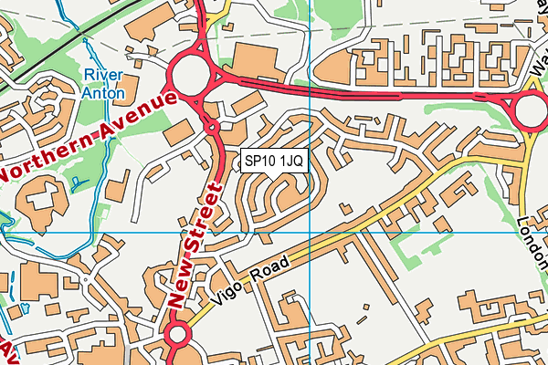 SP10 1JQ map - OS VectorMap District (Ordnance Survey) SP10 1JQ map - OS VectorMap District (Ordnance Survey)