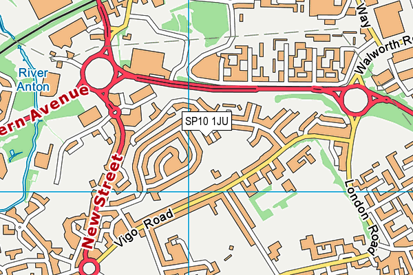 SP10 1JU map - OS VectorMap District (Ordnance Survey) SP10 1JU map - OS VectorMap District (Ordnance Survey)