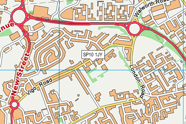 SP10 1JY map - OS VectorMap District (Ordnance Survey) SP10 1JY map - OS VectorMap District (Ordnance Survey)
