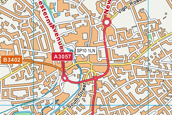 SP10 1LN map - OS VectorMap District (Ordnance Survey) SP10 1LN map - OS VectorMap District (Ordnance Survey)