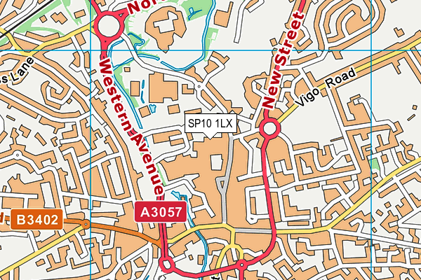 SP10 1LX map - OS VectorMap District (Ordnance Survey) SP10 1LX map - OS VectorMap District (Ordnance Survey)