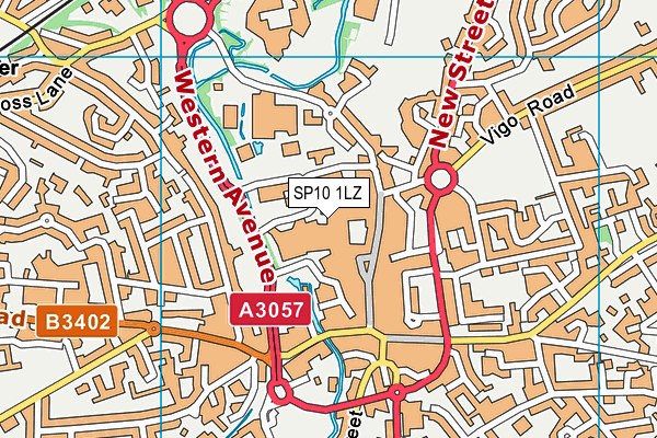 SP10 1LZ map - OS VectorMap District (Ordnance Survey) SP10 1LZ map - OS VectorMap District (Ordnance Survey)