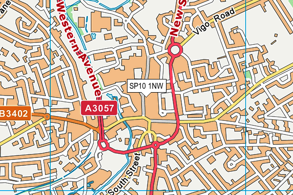 SP10 1NW map - OS VectorMap District (Ordnance Survey) SP10 1NW map - OS VectorMap District (Ordnance Survey)