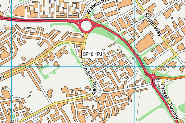 SP10 1PJ map - OS VectorMap District (Ordnance Survey) SP10 1PJ map - OS VectorMap District (Ordnance Survey)