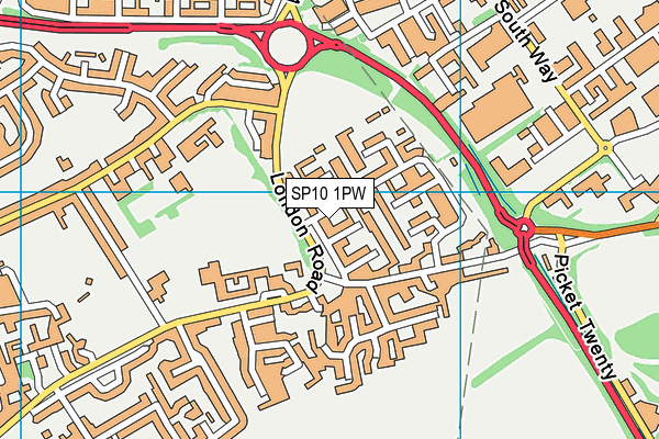 SP10 1PW map - OS VectorMap District (Ordnance Survey) SP10 1PW map - OS VectorMap District (Ordnance Survey)