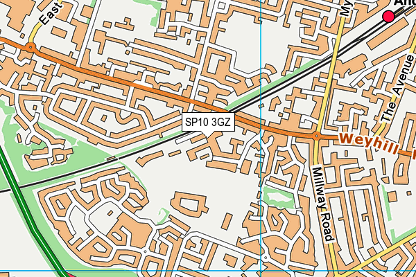 SP10 3GZ map - OS VectorMap District (Ordnance Survey) SP10 3GZ map - OS VectorMap District (Ordnance Survey)