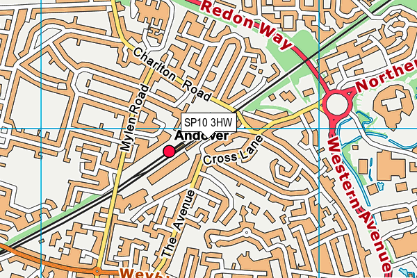 SP10 3HW map - OS VectorMap District (Ordnance Survey) SP10 3HW map - OS VectorMap District (Ordnance Survey)