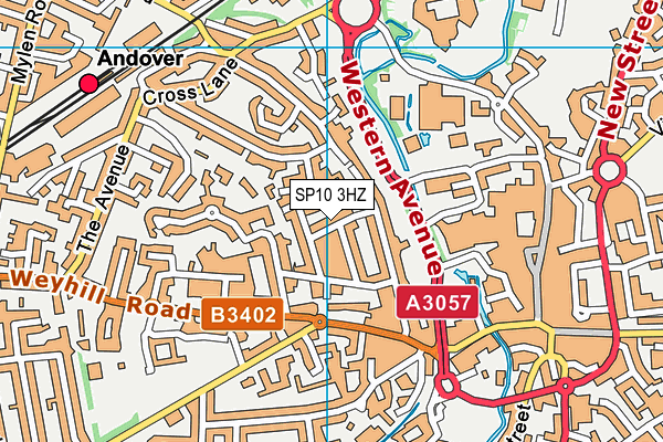 SP10 3HZ map - OS VectorMap District (Ordnance Survey)
