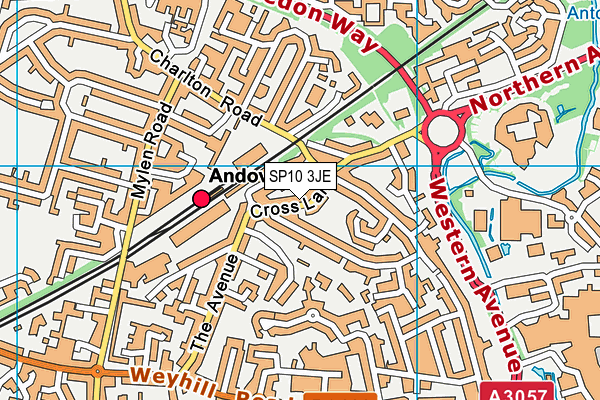 SP10 3JE map - OS VectorMap District (Ordnance Survey) SP10 3JE map - OS VectorMap District (Ordnance Survey)