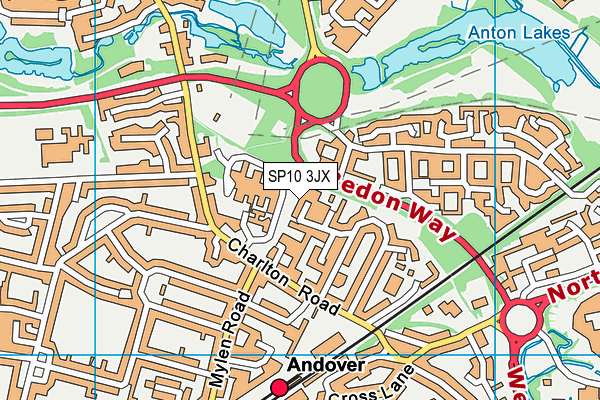 SP10 3JX map - OS VectorMap District (Ordnance Survey) SP10 3JX map - OS VectorMap District (Ordnance Survey)