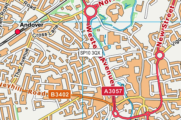 SP10 3QX map - OS VectorMap District (Ordnance Survey) SP10 3QX map - OS VectorMap District (Ordnance Survey)
