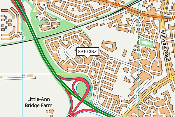 SP10 3RZ map - OS VectorMap District (Ordnance Survey) SP10 3RZ map - OS VectorMap District (Ordnance Survey)